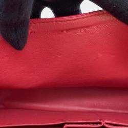 Chanel Red Caviar Leather Classic Double Flap Bag 