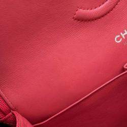 Chanel Red Caviar Leather Classic Double Flap Bag 