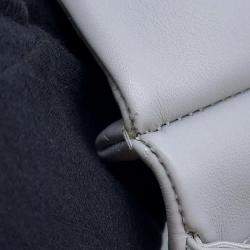 Pre Owned Chanel Matelasse Gray Lambskin Shoulder Bag