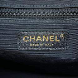 Chanel Matelasse Single Flap Chain Beige/Black Lambskin Shoulder Bag