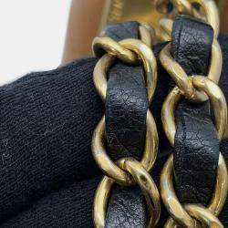 Chanel Matelasse Single Flap Chain Beige/Black Lambskin Shoulder Bag