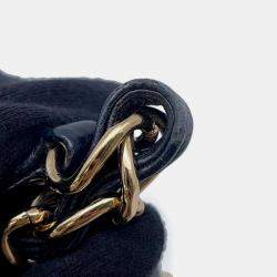 Chanel Black Caviar Leather One Belt Cc Logo Semi Shoulder Bag 