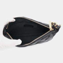 Chanel Black Caviar Leather One Belt Cc Logo Semi Shoulder Bag 