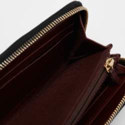 Chanel Black Quilted Caviar Leather CC Zip Around Wallet