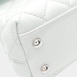 Chanel Blue Leather Coco Top Handle Bag