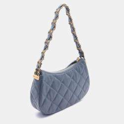 Chanel Blue Leather 19 Hobo Shoulder Bag