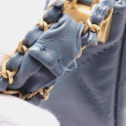 Chanel Blue Leather 19 Hobo Shoulder Bag