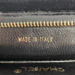 Pre Owned Chanel Black Velvet Turnlock Handbag