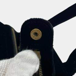 Pre Owned Chanel Black Velvet Turnlock Handbag