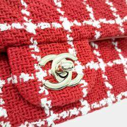Chanel Red Tweed Classic Mini Crossbody Bag