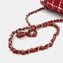 Chanel Red Tweed Classic Mini Crossbody Bag