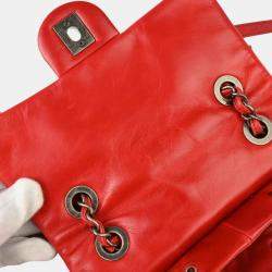 Chanel Red Sheepskin Lambskin Backpack