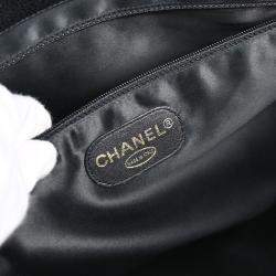 Pre Owned Chanel Black Leather Chain Tote Bag 