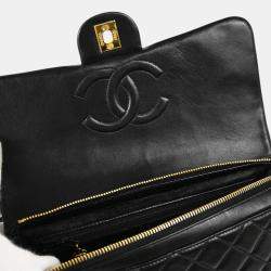 Chanel Black Lambskin Leather Backpack