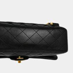 Chanel Black Lambskin Leather Backpack