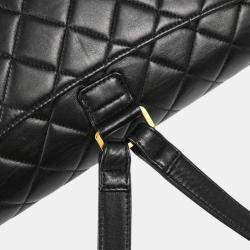 Chanel Black Lambskin Leather Backpack
