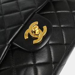 Chanel Black Lambskin Leather Backpack