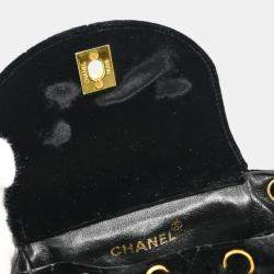 Chanel Black Velvet Small Duma Backpack  