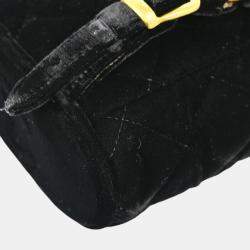 Chanel Black Velvet Small Duma Backpack  