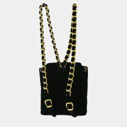 Chanel Black Velvet Small Duma Backpack  