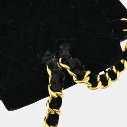 Chanel Black Velvet Small Duma Backpack  