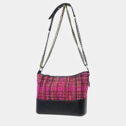 Chanel Pink Tweed Calfskin Medium Gabrielle Shoulder Bag