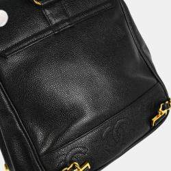 Chanel Black Calfskin Triple CC Backpack