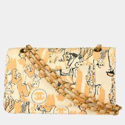 Chanel Multicolour Canvas Medium Classic Double Flap Shoulder Bag