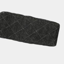 Chanel Black Denim Mini Classic Square Flap Shoulder Bag