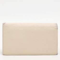 Chanel Cream Caviar Leather L Yen Wallet