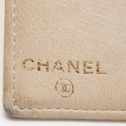 Chanel Cream Caviar Leather L Yen Wallet