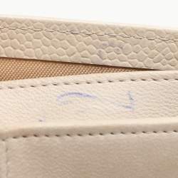 Chanel Cream Caviar Leather L Yen Wallet