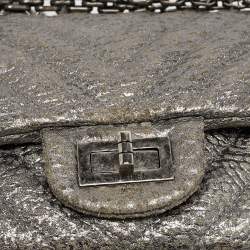 Chanel Metallic Grey Chevron Leather 224 Reissue 2.55 Flap Bag