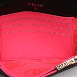 Pre Owned Chanel Black Quilted Leather Cambon Ligne Wallet