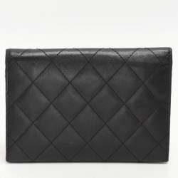 Pre Owned Chanel Black Quilted Leather Cambon Ligne Wallet
