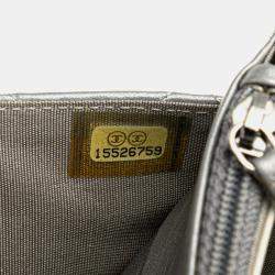 Chanel Silver CC Quilted Aged Calfskin Wallet On Chain