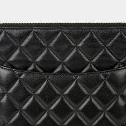 Chanel Black/Gold Crocodile Embossed Reissue Case