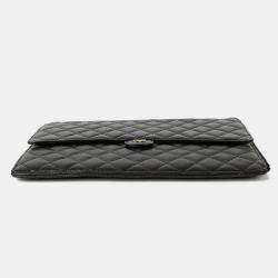 Pre Owned Chanel Caviar Skin Flap Clutch