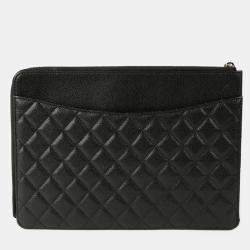 Pre Owned Chanel Caviar Skin Flap Clutch