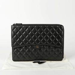 Pre Owned Chanel Caviar Skin Flap Clutch
