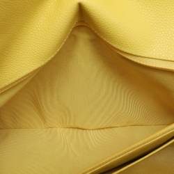 Chanel Yellow Quilted Leather Maxi Classic Single Flap Bag