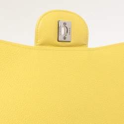 Chanel Yellow Quilted Leather Maxi Classic Single Flap Bag
