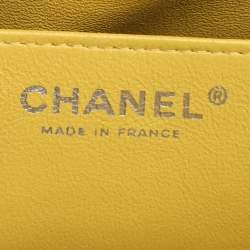 Chanel Yellow Quilted Leather Maxi Classic Single Flap Bag