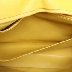 Chanel Yellow Quilted Leather Maxi Classic Single Flap Bag