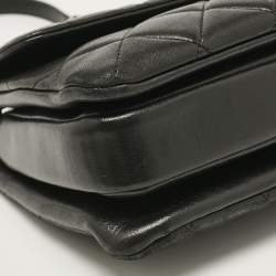 Pre Owned Chanel Black Quilted Leather Small Trendy CC Flap Bag