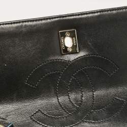 Pre Owned Chanel Black Quilted Leather Small Trendy CC Flap Bag