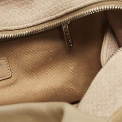 Chanel Beige Canvas Deauville Bowler Bag