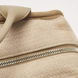 Chanel Beige Canvas Deauville Bowler Bag