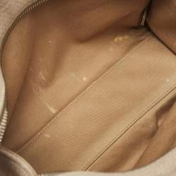 Chanel Beige Canvas Deauville Bowler Bag