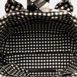 Chanel Black White Canvas Gingham Bag